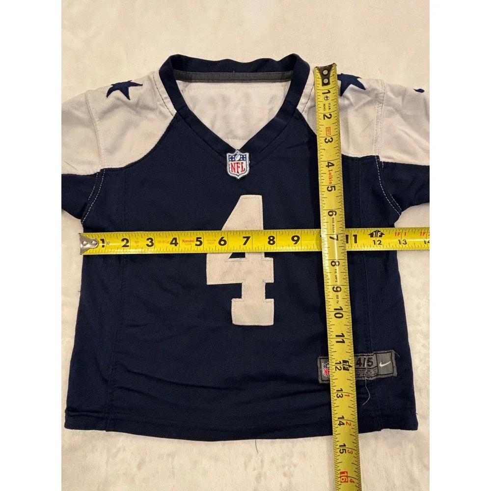 Nike Dallas Cowboys Dak Prescott Jersey Toddler Size 4/5 Navy Blue Silver NFL